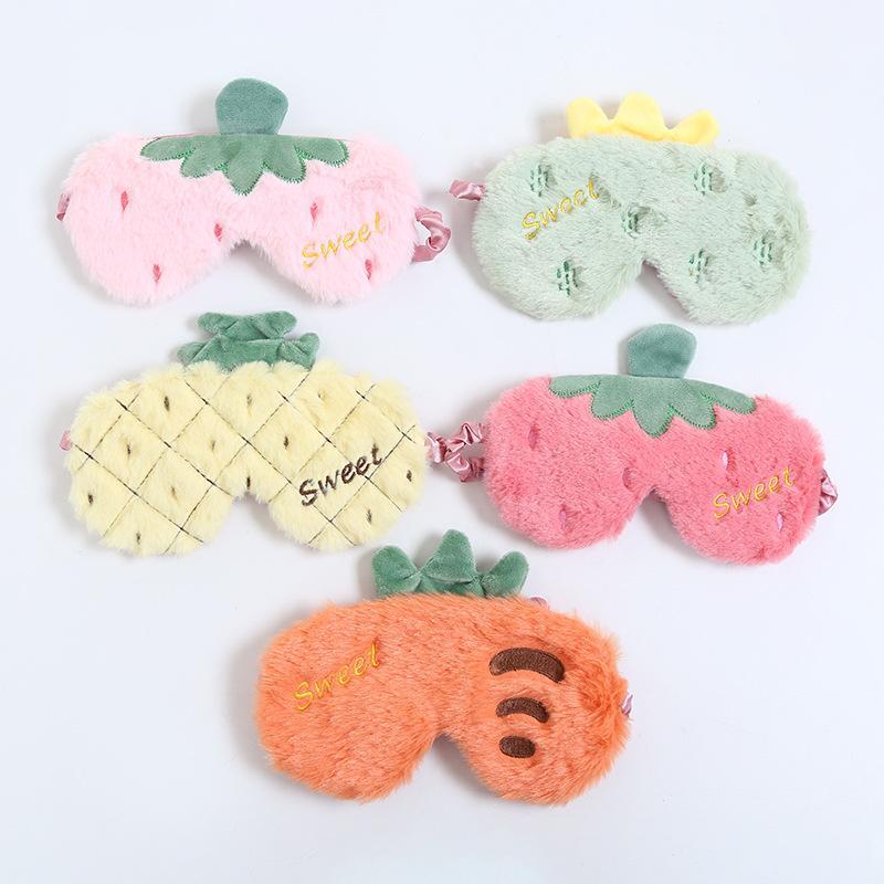Fruit Style Plush Eye Patch Breathable Sleep Eyeshade