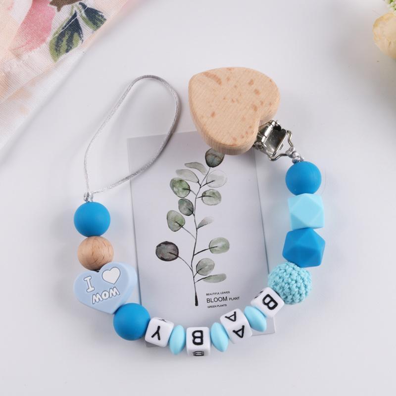 Heart-shaped Pacifier Clip | Teether Toy Anti-drop Chain