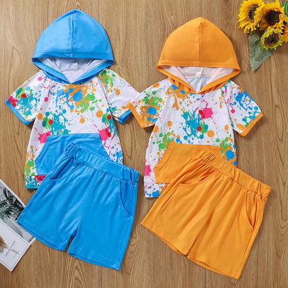 Boys' short sleeved Hoodie suit
