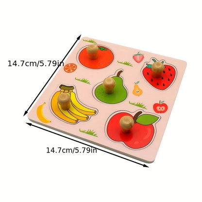 4Pcs/Set Children's Hand Scratching Board 3D Puzzle Wooden Toys