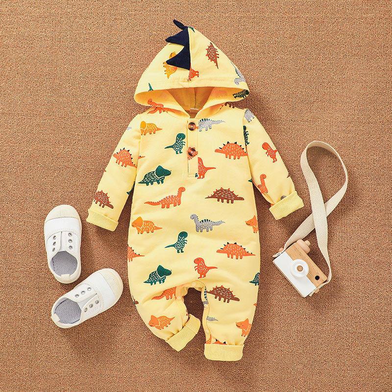 Baby Cartoon Hooded Jumpsuit