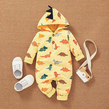 Baby Cartoon Hooded Jumpsuit