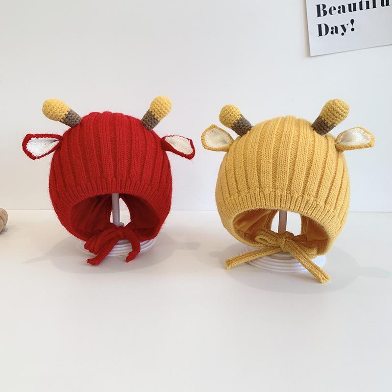 Children's Wool Ear Protection Hat Bee Knitted Hat