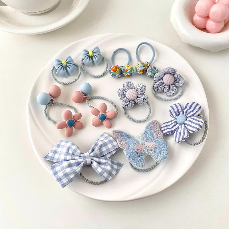 Children's Color Bow Hair Rope High Elasticity