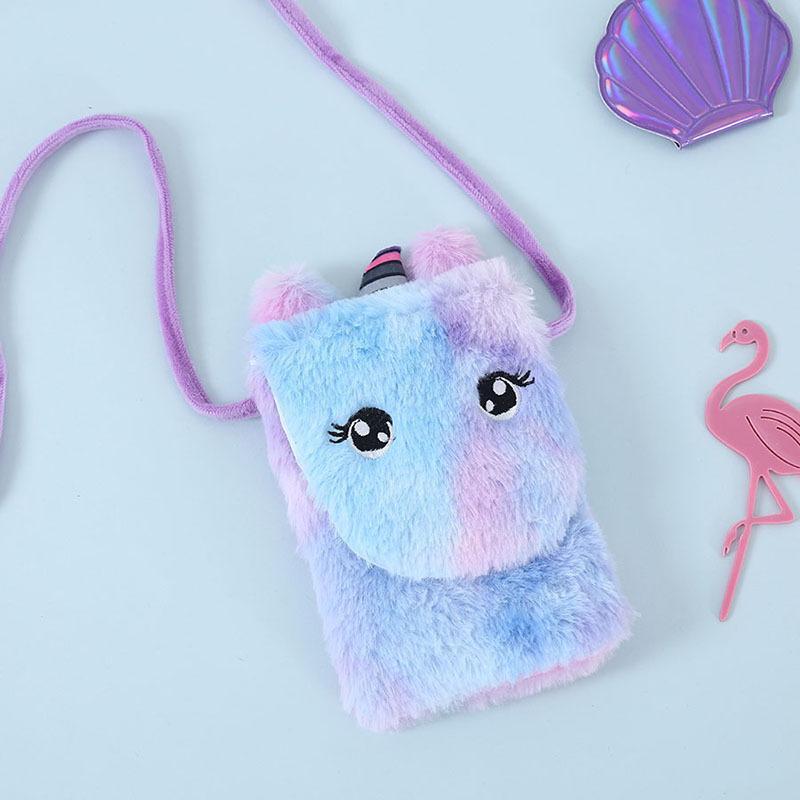 Cartoon Plush Shoulder Bag Children Unicorn Plush Coin Purse