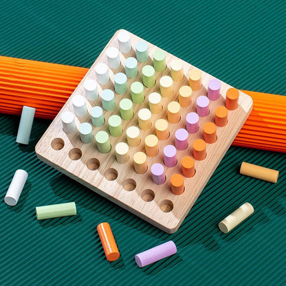 Children's Cylindrical Building Block Toy with Stick Insertion