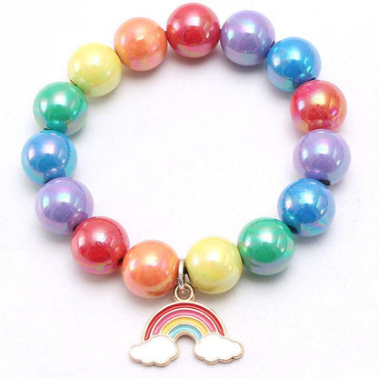 Rainbow Beaded Bracelet for Children