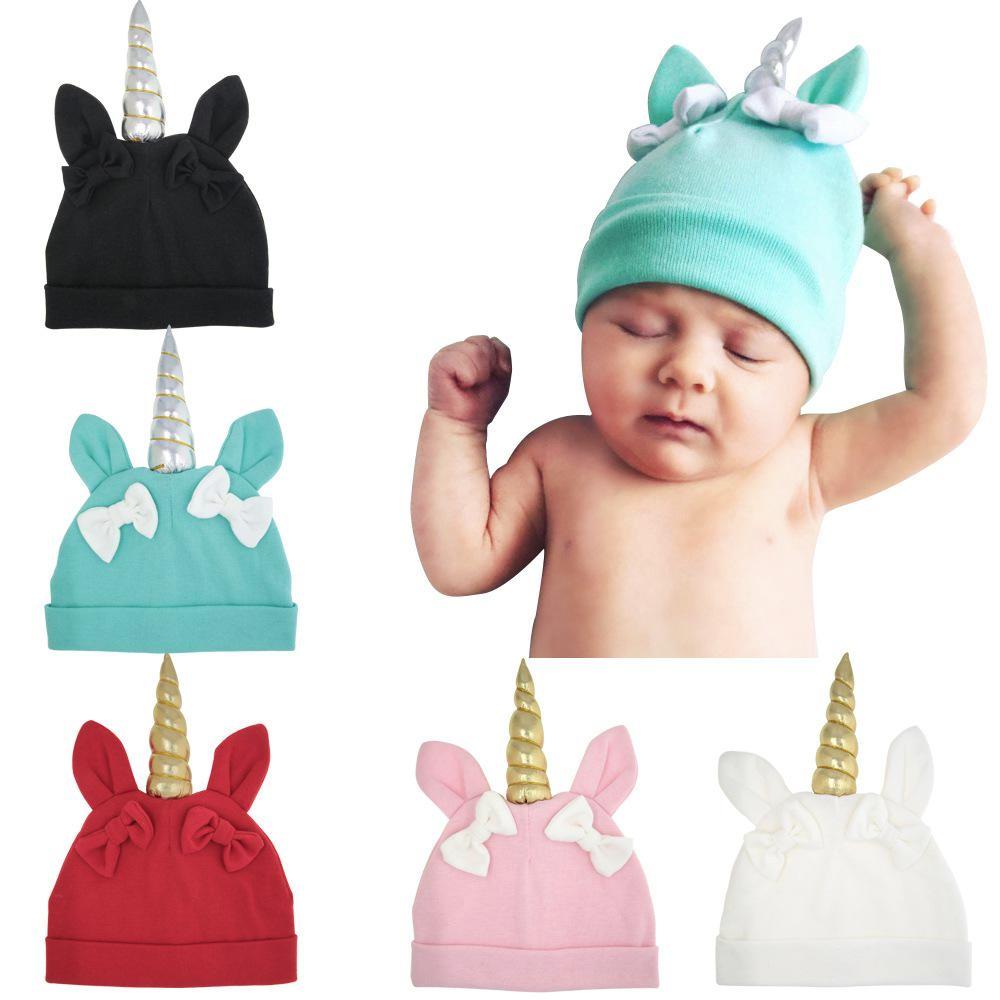 Baby / Toddler Knitted Unicorn Beanie Cap