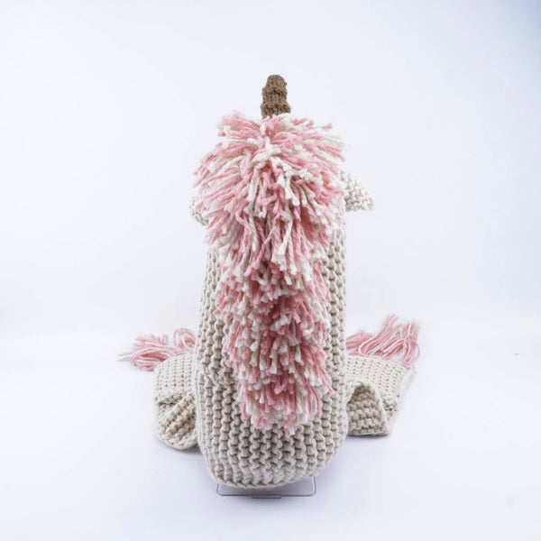 Girls Knitted Unicorn Winter Hat Hooded Scarf