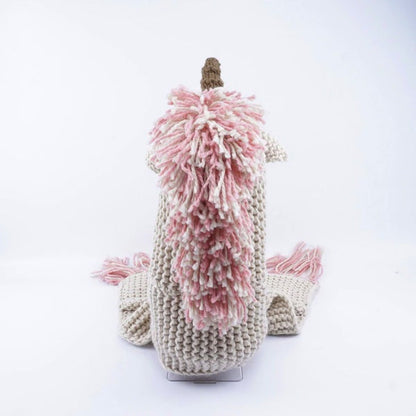 Girls Knitted Unicorn Winter Hat Hooded Scarf