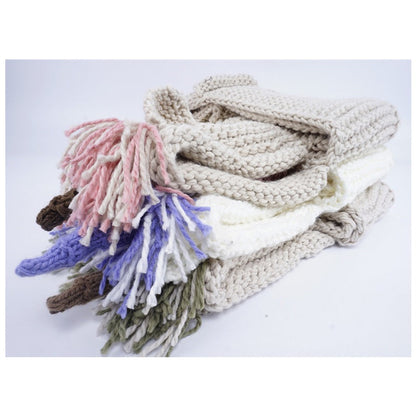 Girls Knitted Unicorn Winter Hat Hooded Scarf
