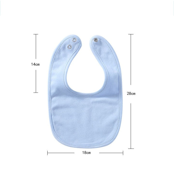 Unisex Solid Color Cartoon Embroidered Baby Bibs