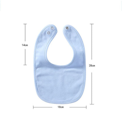 Unisex Solid Color Cartoon Embroidered Baby Bibs