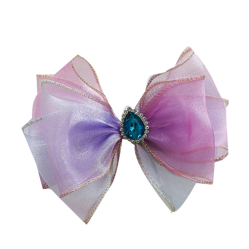 Girls Color-blocking Bow Accessories Headwear