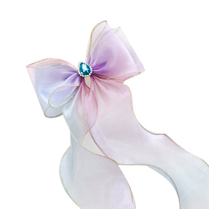 Girls Color-blocking Bow Accessories Headwear