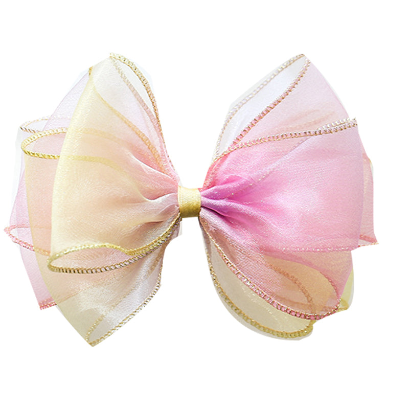 Girls Color-blocking Bow Accessories Headwear