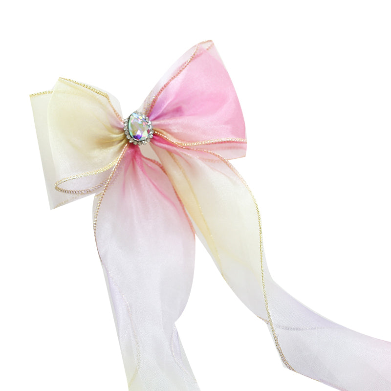 Girls Color-blocking Bow Accessories Headwear