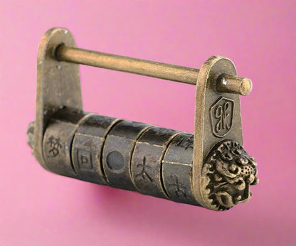 Chinese Vintage Bronze Keyed Padlock