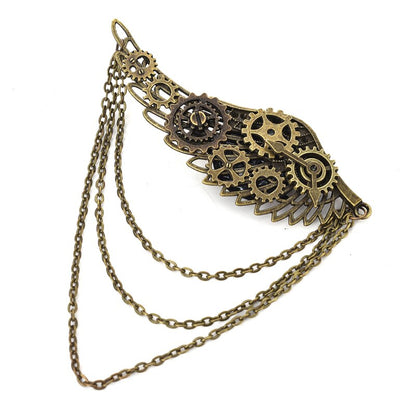 Steampunk Victorian Gears Mini Top Hat Gothic Lace Hair Accessory