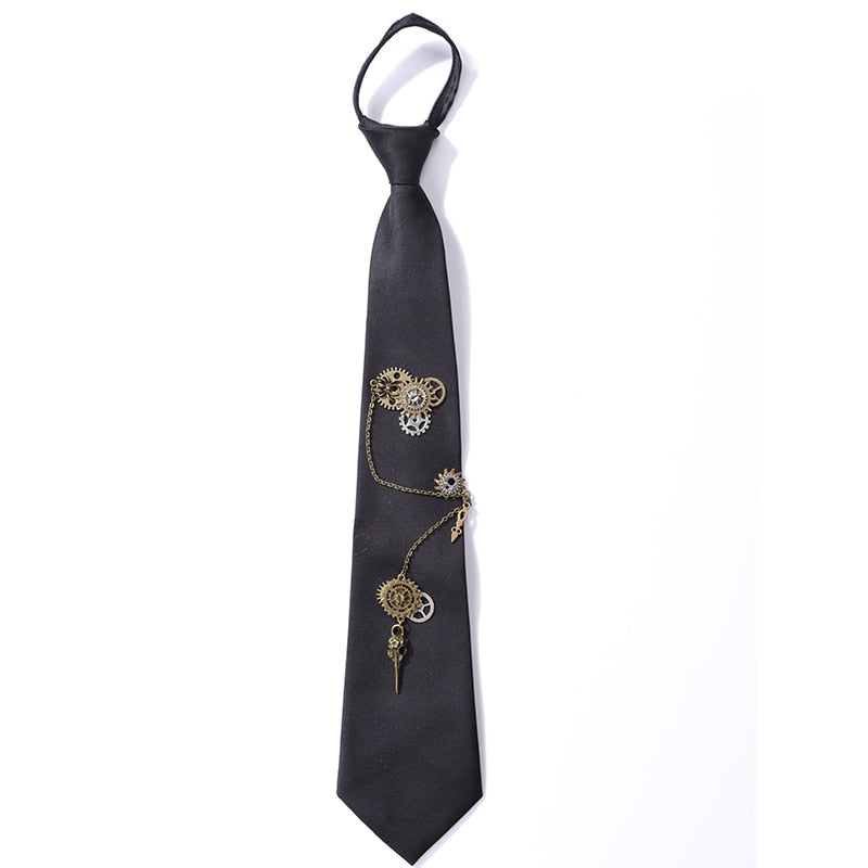 Tie Steampunk Gothic Gear Necktie