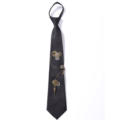Tie Steampunk Gothic Gear Necktie