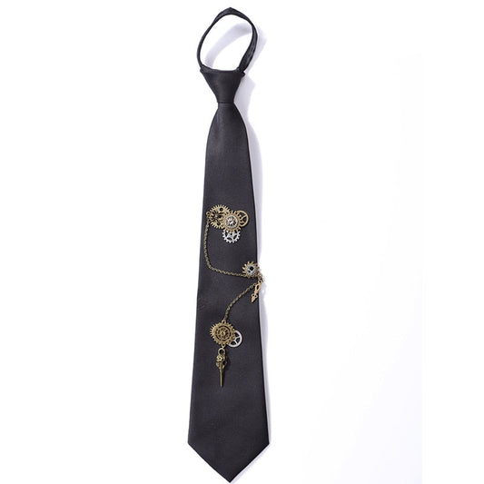 Tie Steampunk Gothic Gear Necktie