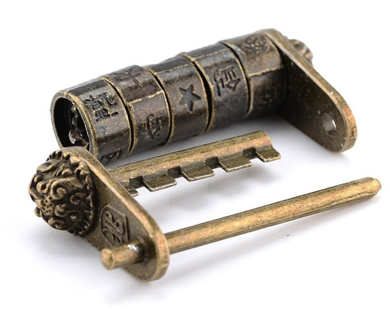 Chinese Vintage Bronze Keyed Padlock