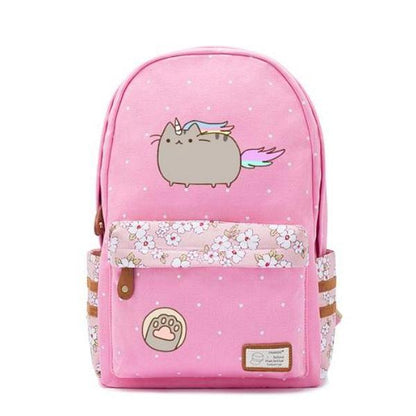Unicorn Cat Caticorn Canvas Backpack