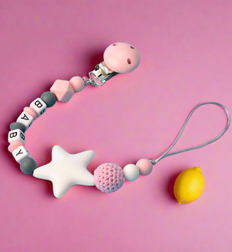 Soothing Pacifier Clip Silicone Teether Anti-drop Chain