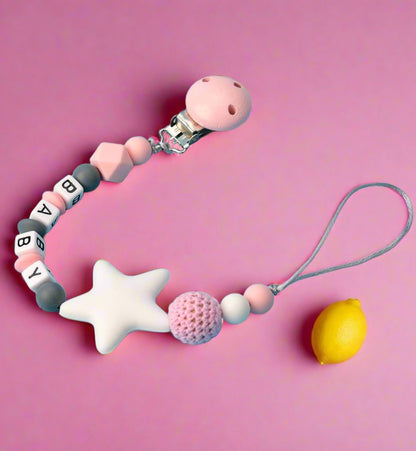 Soothing Pacifier Clip Silicone Teether Anti-drop Chain