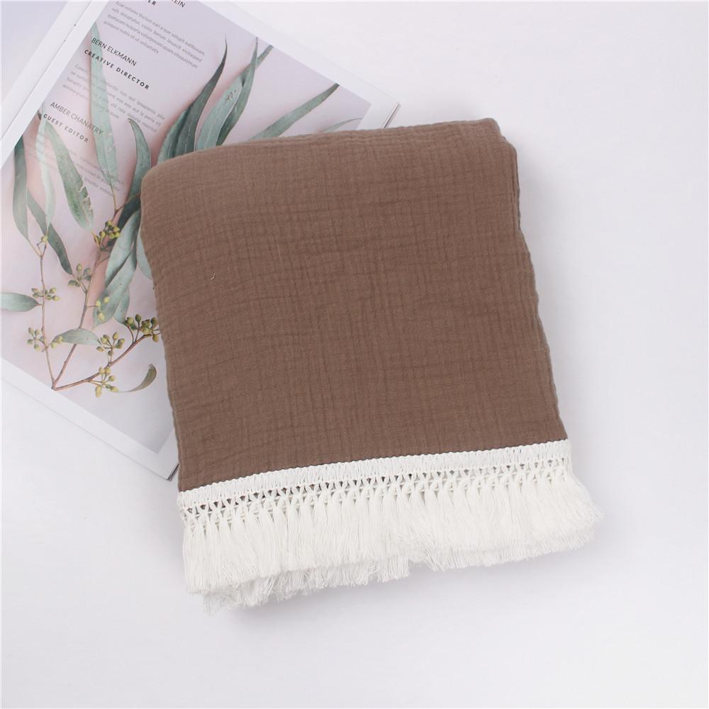Children's Cotton Printed Tassel Blanket Cute Baby Blankets