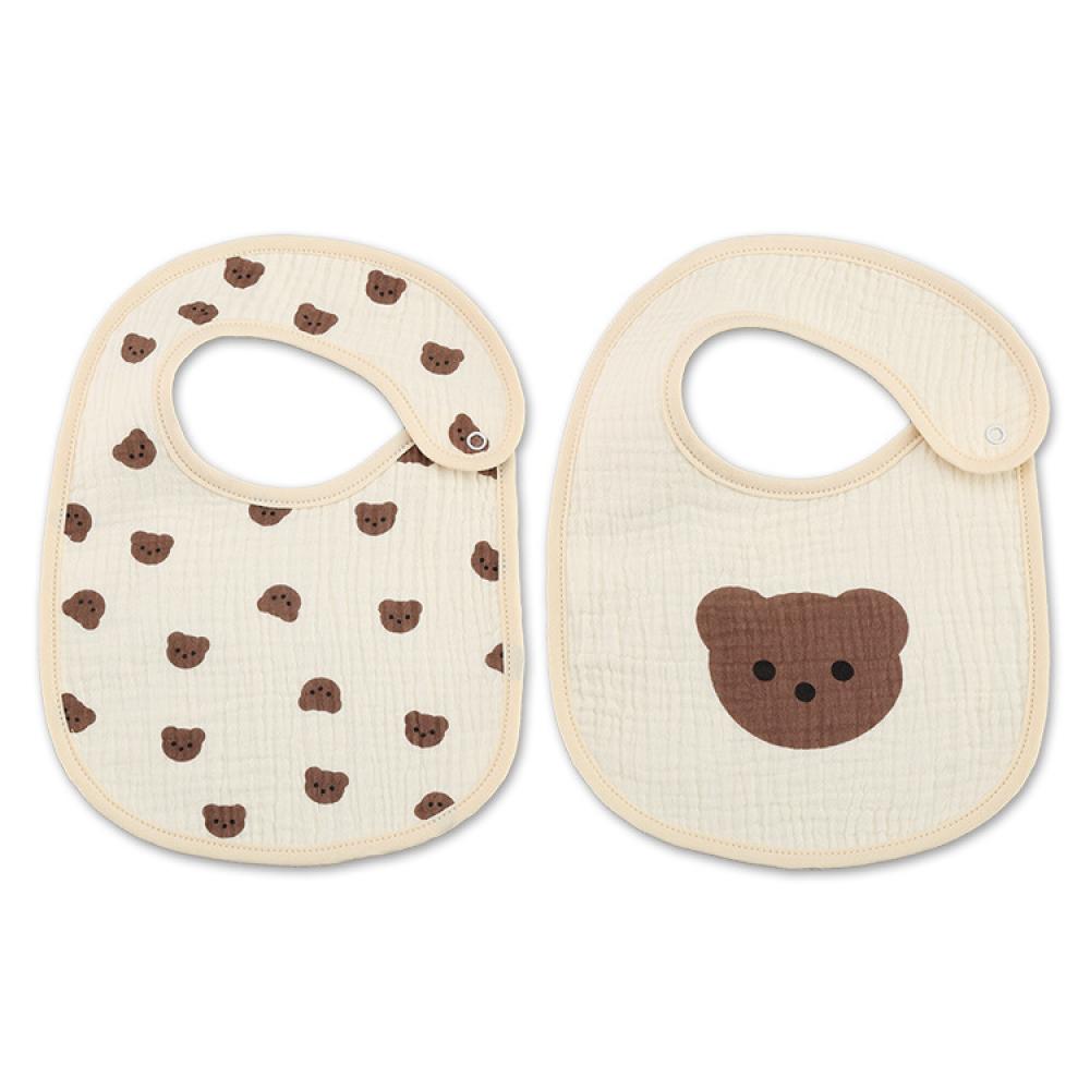 Newborn Baby Bibs Cotton and Bear Printed Saliva Towel