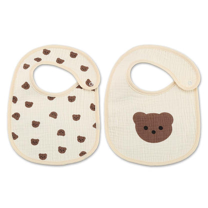 Newborn Baby Bibs Cotton and Bear Printed Saliva Towel