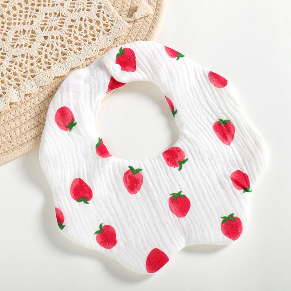 Newborn Baby Bibs 6 layers cotton yarn petal bib Rainbow Leopard Heart Animal Printed Wholesale