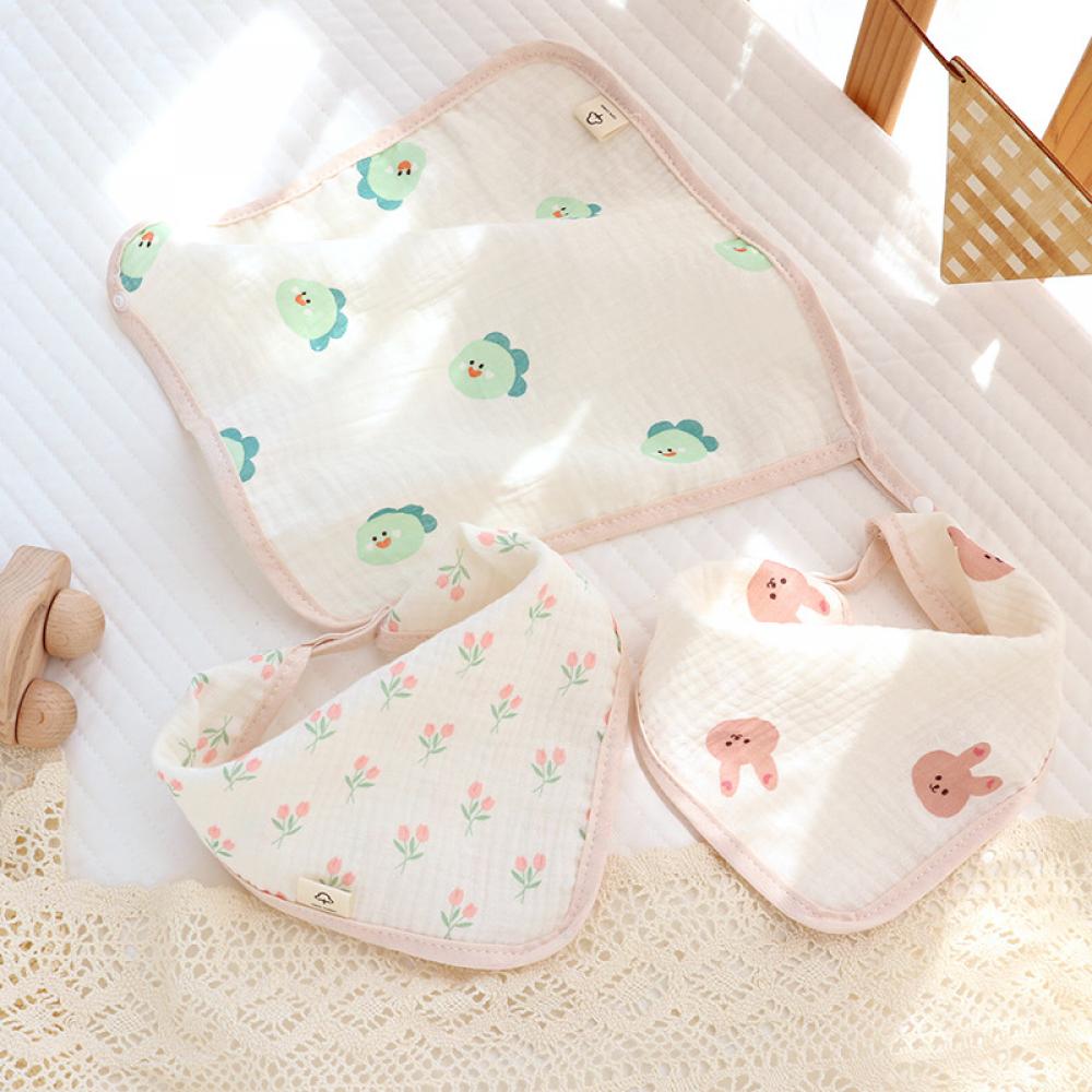 Summer Newborn Baby Double Layer Cotton Gauze Bib