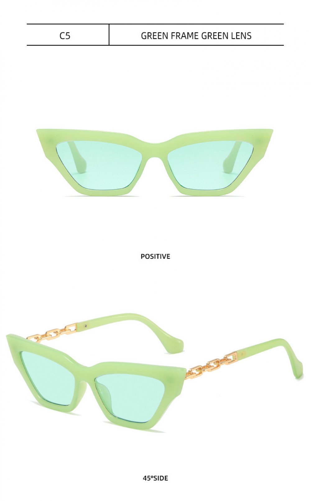 Fashion Universal Sunglasses Personality Versatile Street Shooting Female Small Face Temperament Chain Foot Sunglasses Wholesale