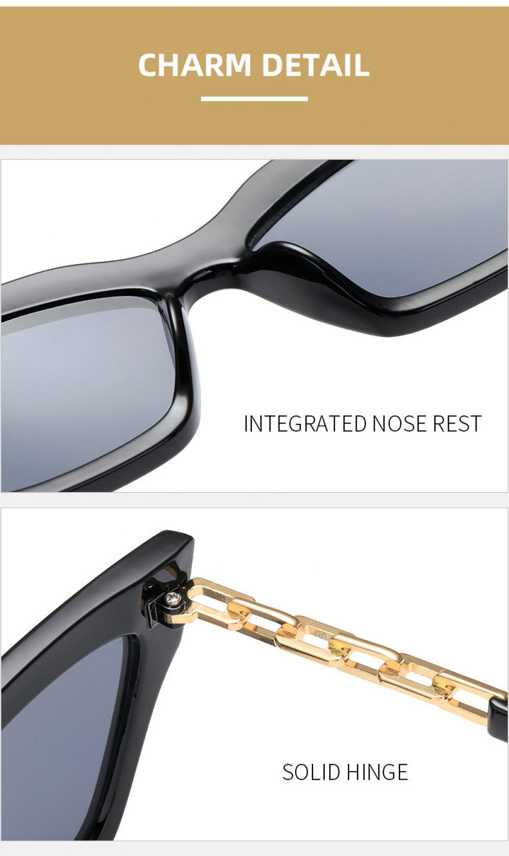 Fashion Universal Sunglasses Personality Versatile Street Shooting Female Small Face Temperament Chain Foot Sunglasses Wholesale