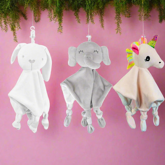 Cartoon Elephant Rabbit Baby Security blanket Baby Bib