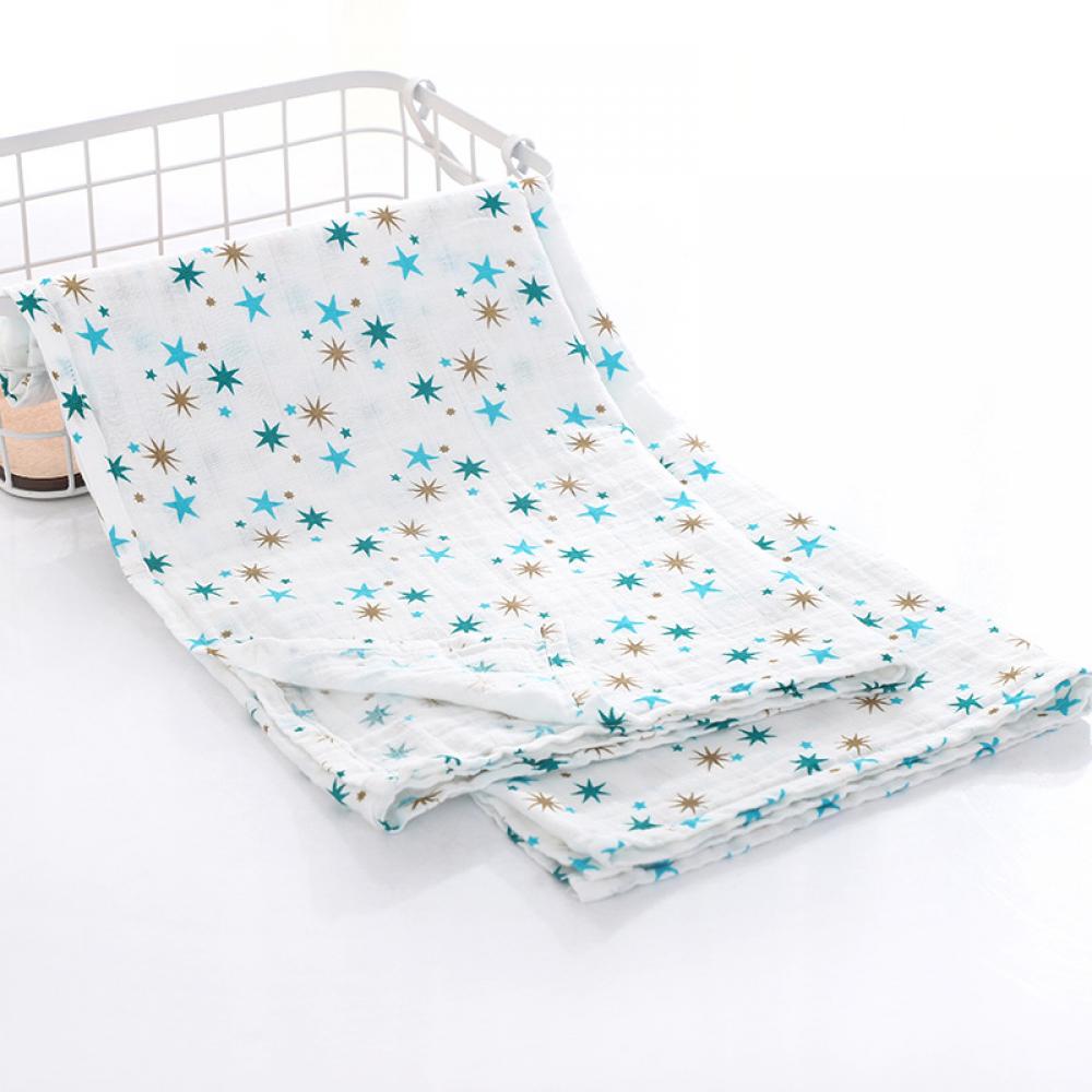 Double Layer Cotton Gauze Printed Baby Blanket Wholesale