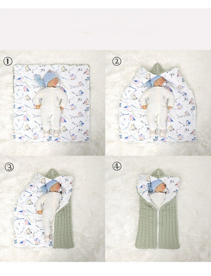 INS Autumn and Winter Baby Sleeping Bag Newborn Thickened