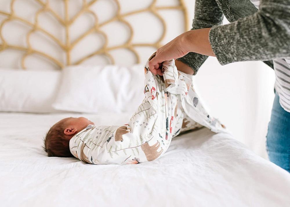 Newborn Print Wrap Tire Hat Headband Two-Piece Set