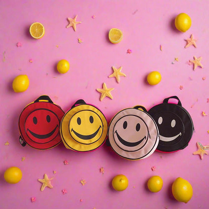 Neutrals Cartoon Children Casual Backpack Smiley Face