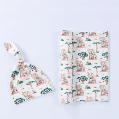 Towel Wrapping Supplies Newborn Cotton Caps Blankets