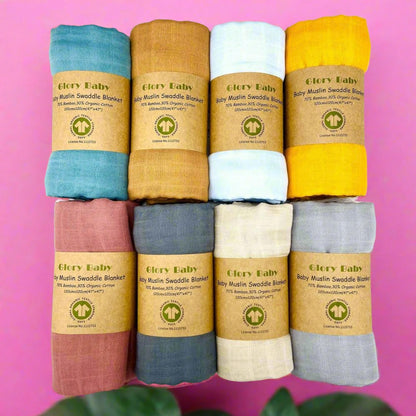 Double Bamboo Cotton Newborn Solid Color Gauze Blanket