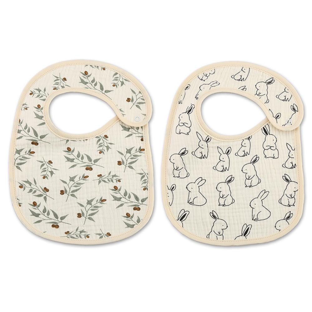 Newborn Baby Bibs Cotton and Bear Printed Saliva Towel
