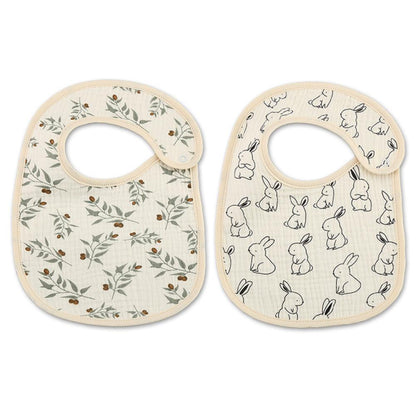 Newborn Baby Bibs Cotton and Bear Printed Saliva Towel