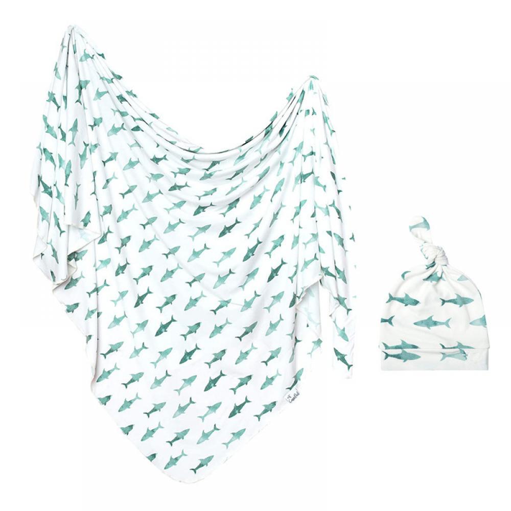 Newborn Print Wrap Tire Hat Headband Two-Piece Set