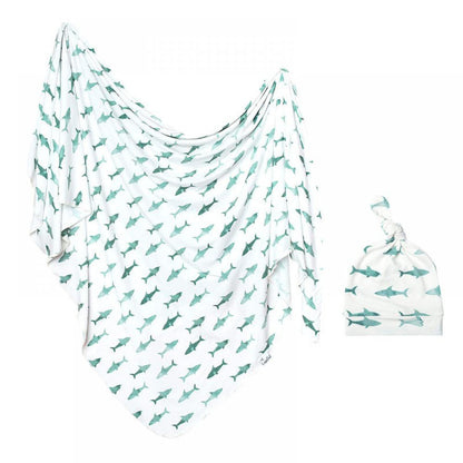 Newborn Print Wrap Tire Hat Headband Two-Piece Set