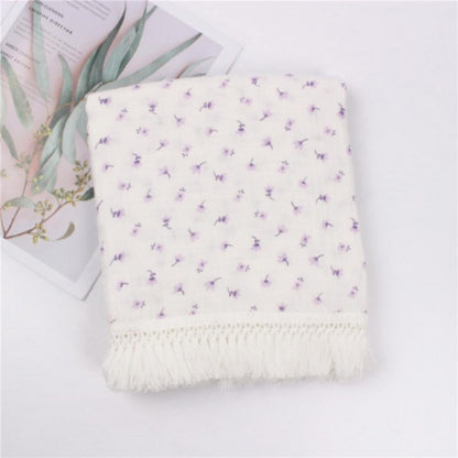 Children's Cotton Printed Tassel Blanket Cute Baby Blankets