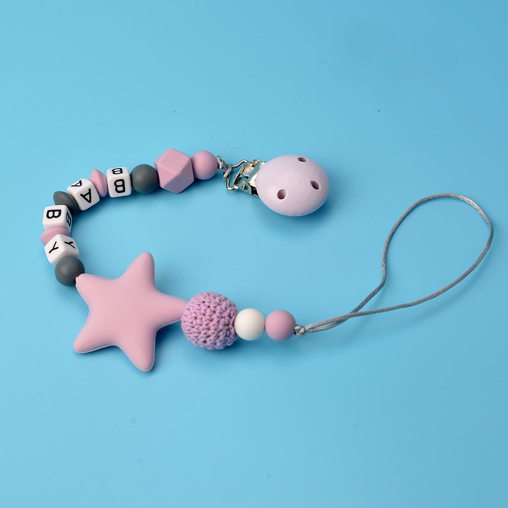 Soothing Pacifier Clip Silicone Teether Anti-drop Chain